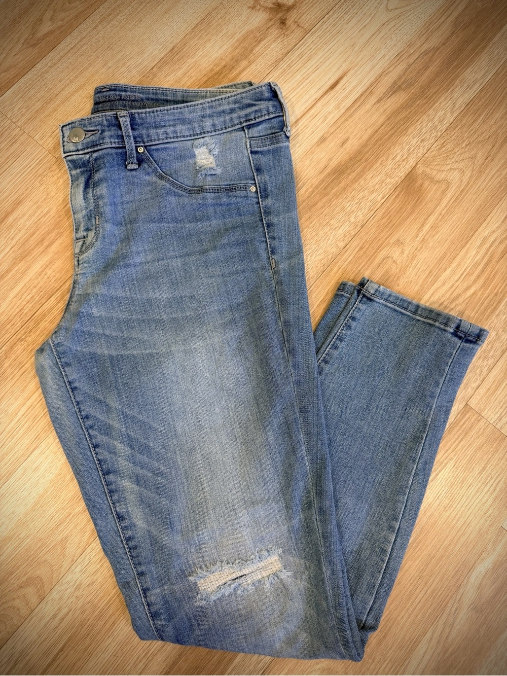Mossimo mid rise jegging Light Blue Ripped Skinny Jeans